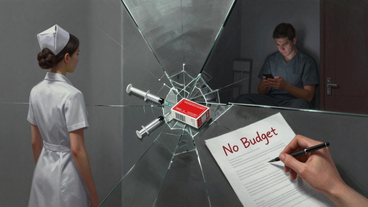 A symbolic mirror showing neglected health access, stigma, and systemic indifference in Moscow.