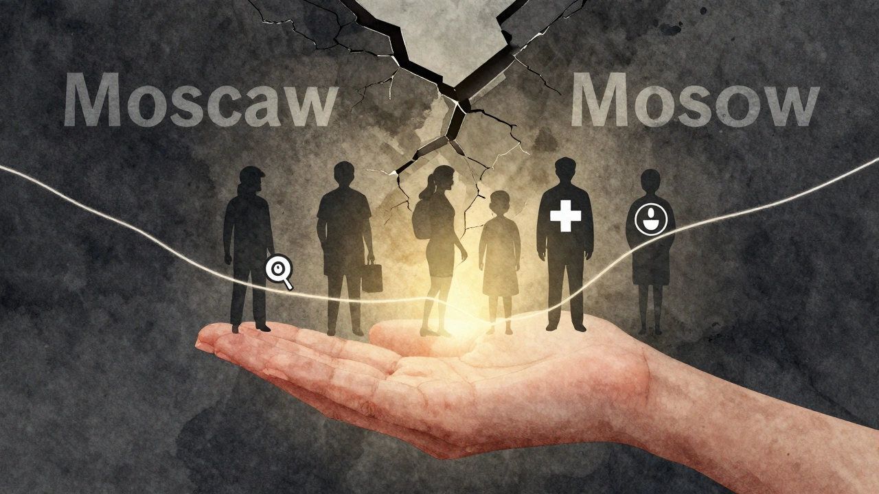 A glowing thread connects sex workers across cities, symbolizing solidarity and shared safety practices.